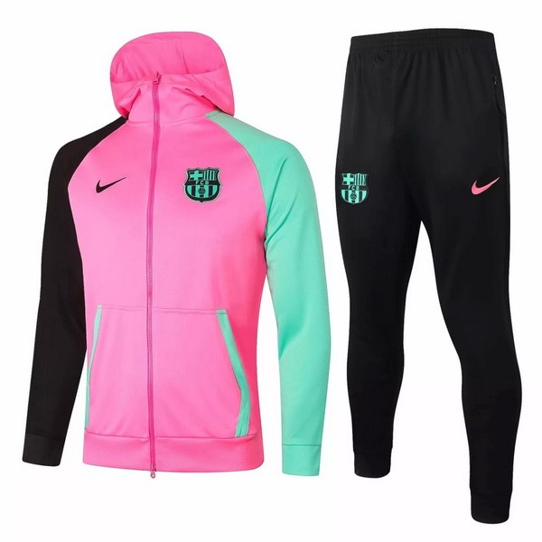 Chaqueta Con Capucha Barcelona 2020/21 Rosa Verde